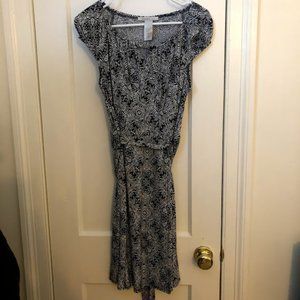 Laundry black and white wrap dress- Medium